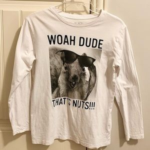 🦚Pick 2/$12- Children’s Place White Long Sleeve Graphic Tee- Size Large 10/12